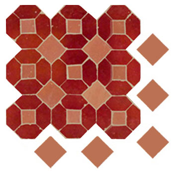 Mosaic House Moroccan tile Jewel 7-21 Red Pink  zellige, mosaic, zellij, field, pattern, glaze 